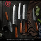 DAMARA Professional Japanese Knife Set - 5 Pieces | AUS10 Steel Core | Hand Forged Kitchen Knives