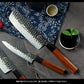 DAMARA Professional Japanese Knife Set - 5 Pieces | AUS10 Steel Core | Hand Forged Kitchen Knives