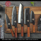 DAMARA Professional Japanese Knife Set - 5 Pieces | AUS10 Steel Core | Hand Forged Kitchen Knives