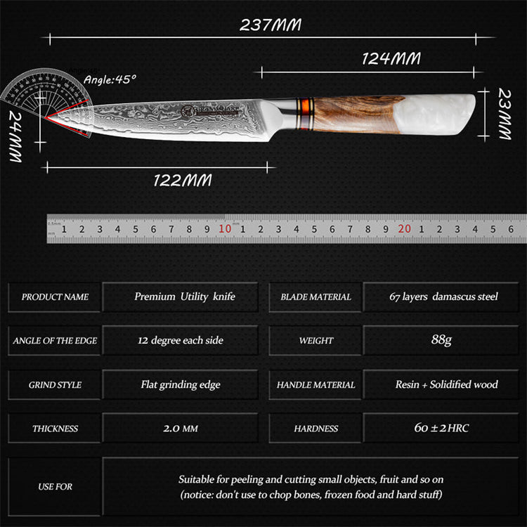 DAMARA utility knife 5 PRODUCT PARAMETERS