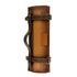 Damara Heritage genuine leather knife roll bag rolled up with vintage brass buckles and sturdy handle