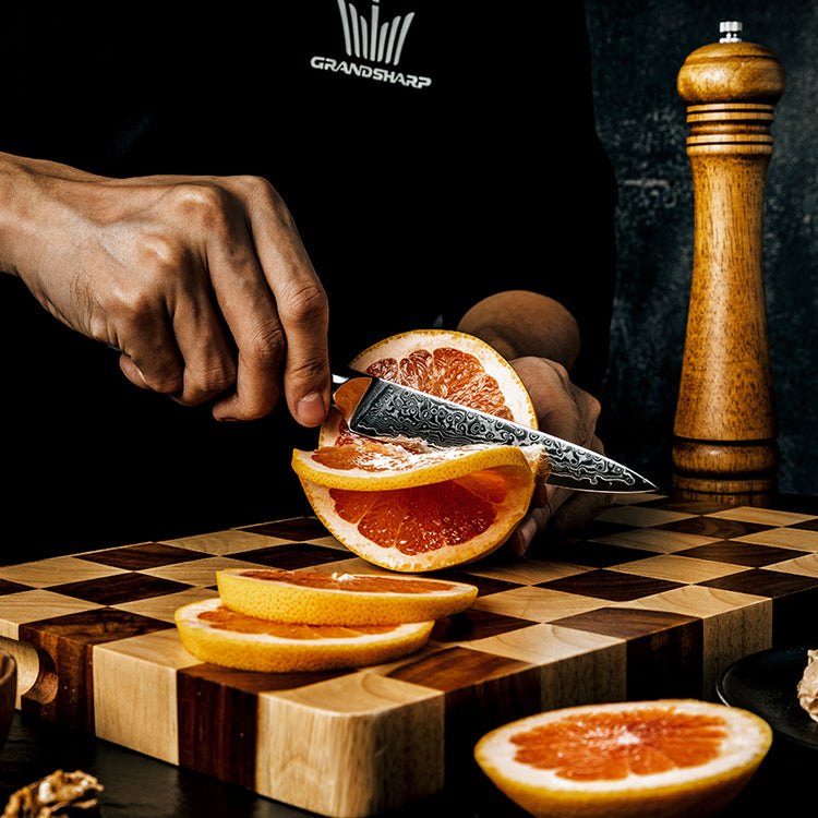 DAMARA utility knife ergonomic white resin handle grip