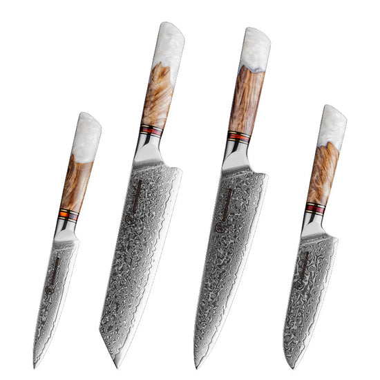 Japanese Damascus Steel Knaves Set 4 pcs